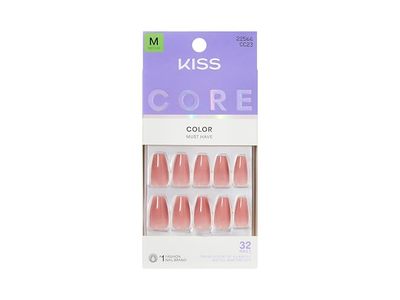 Kiss Core Color False Nails, Jubilation, 32 Count