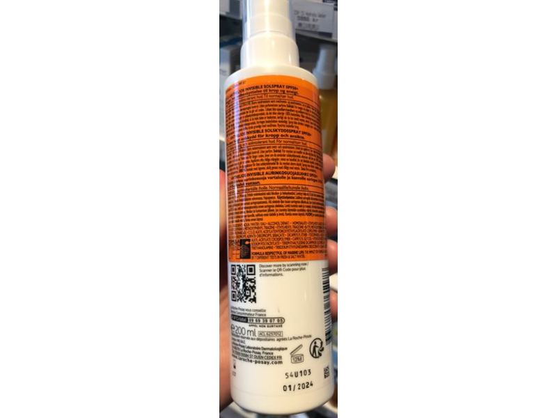 La Roche-Posay Anthelios Invisible Spray, SPF 50+, 200 mL