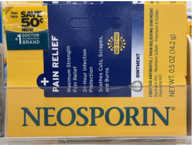 Neosporin Pain Relieving Ointment, 0.5 oz/14.2 g, Pack Of 4