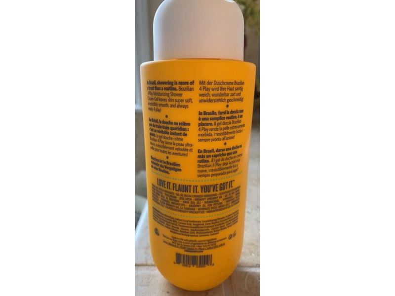 Sol de Janeiro Moisturizing Shower Cream-Gel, Brazilian 4 Play, 13 fl oz/385 mL