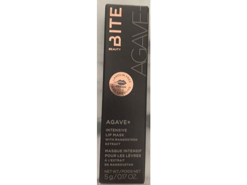 Bite Beauty Agave+ Intensive Lip Mask, Mangosteen Extract, Clear, 0.17 oz/5 g