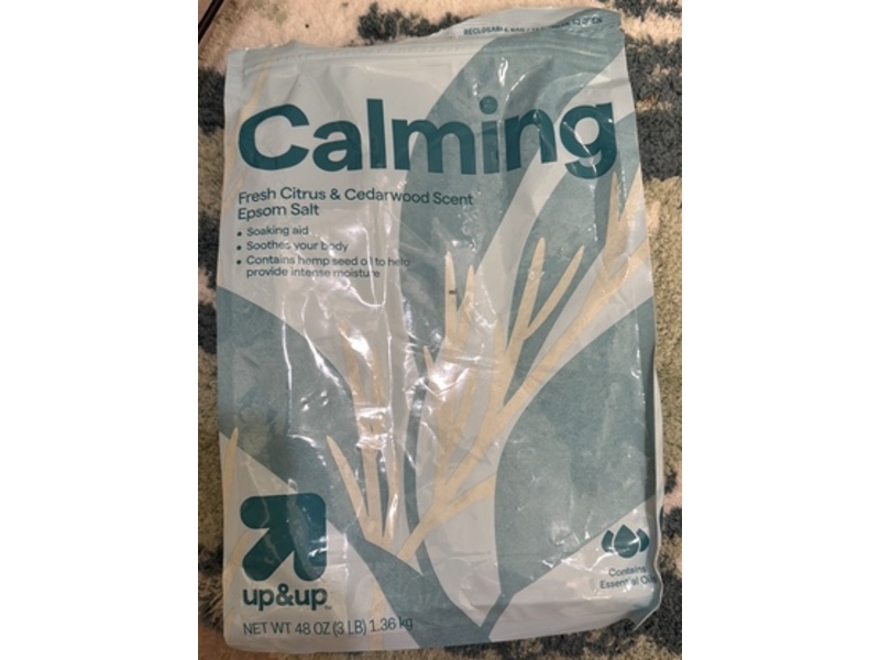 Up & Up Calming Epsom Salt, Fresh Citrus & Cedarwood Scent, 48 oz/1.36 Kg