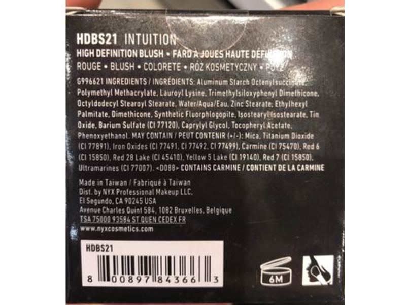 NYX Professional Makeup High Definition Blush, Intuition, 0.16 oz/4.5 g