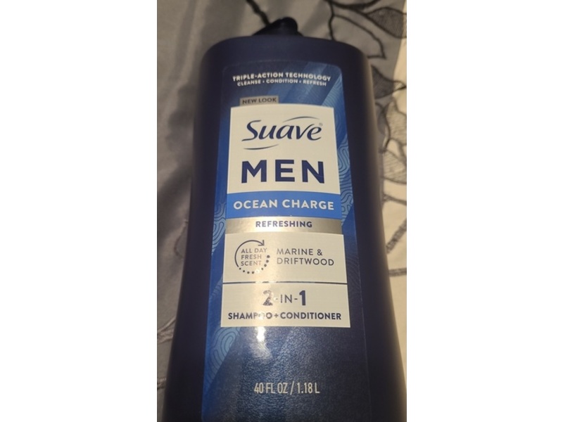 Suave Men Shampoo And Conditioner, Ocean Charge, 40 fl oz/1/18 L
