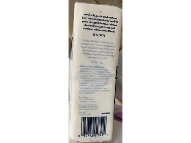 Ivory Gentle Bar Soap, Original Scent, 3.17 oz/90 g, 12 Count