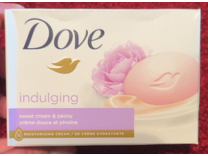 Dove Indulging Bar Soap, Sweet Cream & Peony, 3.75 oz, Pack Of 2