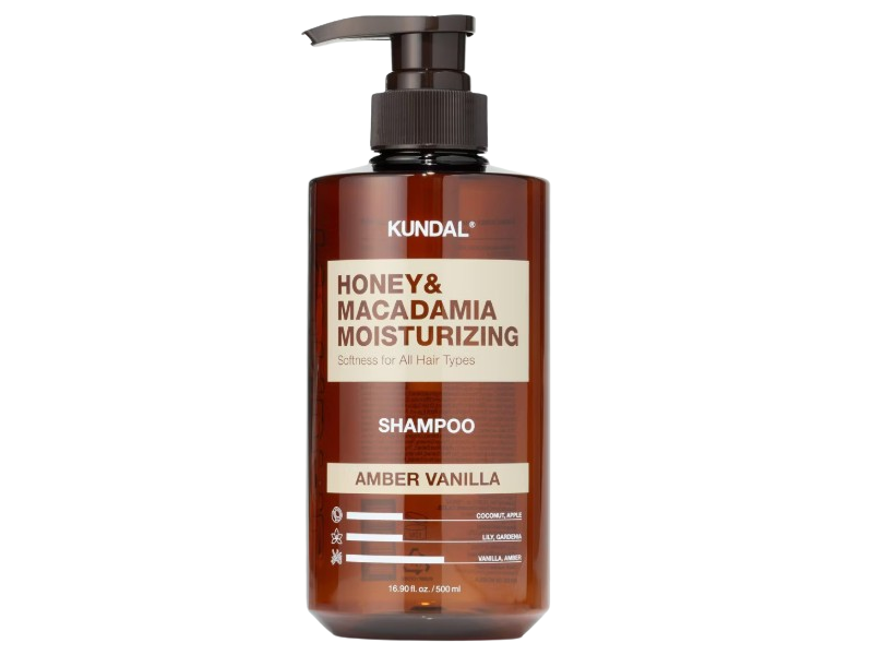 Kundal Honey & Macadamia Moisturizing Shampoo, Amber Vanilla, 16,90 fl oz/500 mL