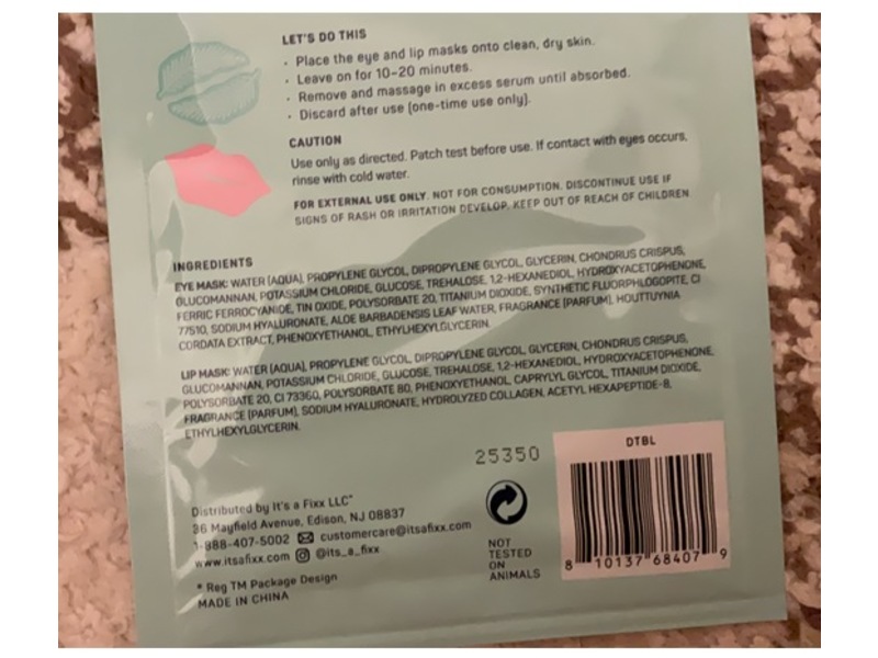 Spa Scentials Hydrogel Eye & Lip Duo Mask, Hydrate + Plump