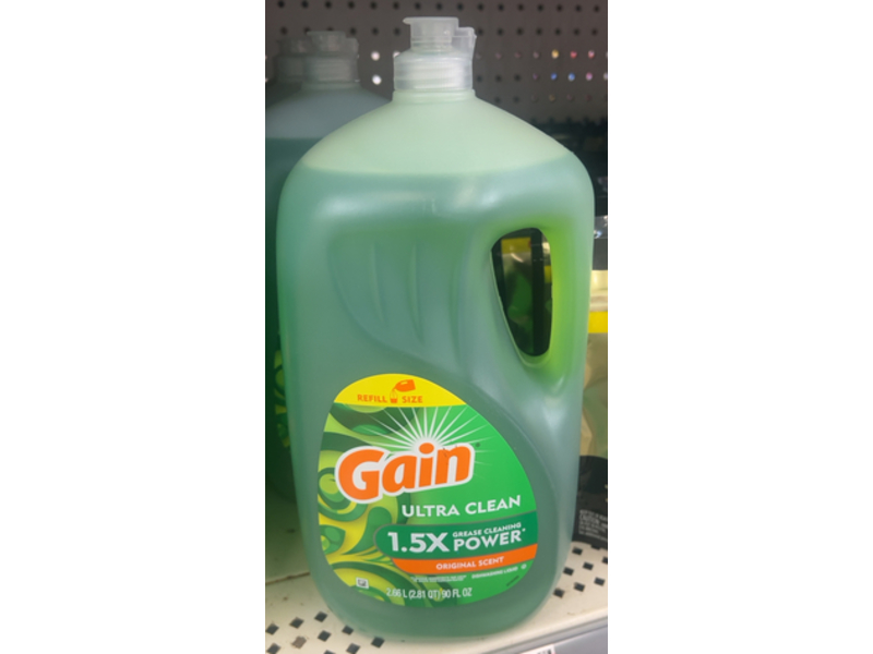 Gain Ultra Clean Dishwashing Liquid, Original Scent, 90 fl oz/2.66 L