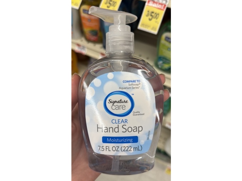 Signature Care Clear Moisturizing Hand Soap, 7.5 fl oz/222 mL