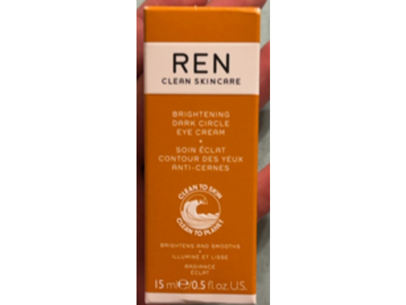 REN Clean Skincare Radiance Brightening Dark Circle Eye Cream, 0.5 fl oz/15 mL