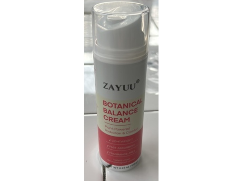 Zayuu Hydration & Comfort Botanical Balance Cream, 4.23 oz/120 g