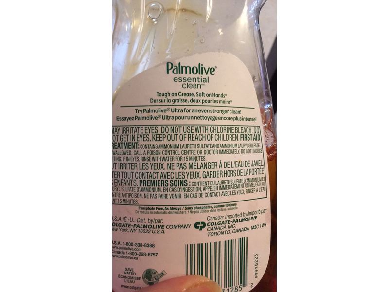 Palmolive Essential Clean Dish Liquid, Orange Tangerine, 28 fl oz/828 mL, Pack Of 3