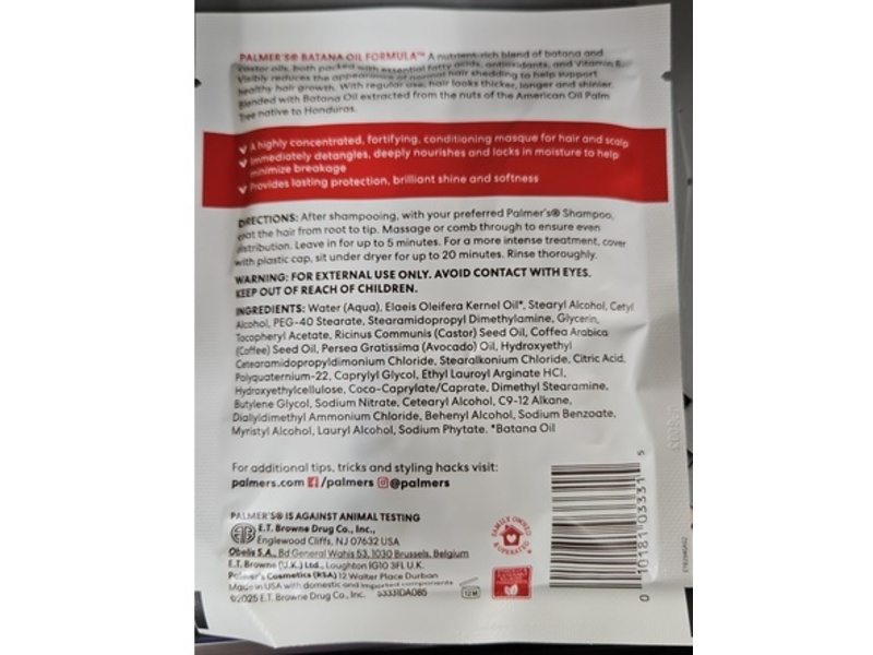 Palmer's Batana Oil Formula Pro Gro Pack, Vitamin E, 2.1 oz/60 g