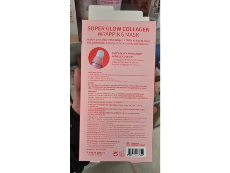 Farm Skin Super Glow Collagen Wrapping Mask, 3.38 fl oz/100 mL