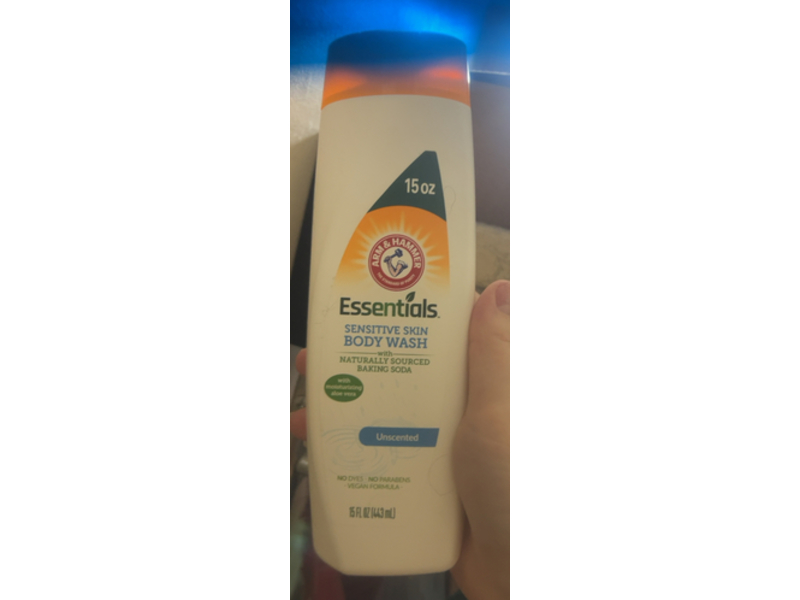 Arm & Hammer Essentials Body Wash, Unscented, 15 fl oz/443 mL