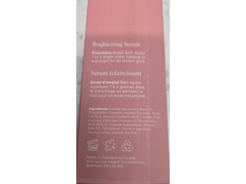 VASANTI Glow Boosting Brightening Serum, 1.01 fl oz/30 mL