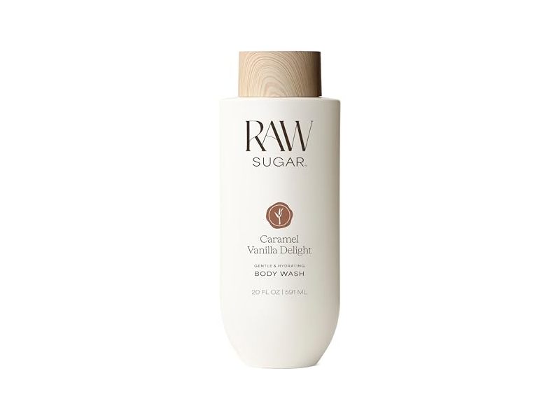 Raw Sugar Gentle & Hydrating Body Wash, Caramel Vanilla Delight, 20 fl oz/591 mL