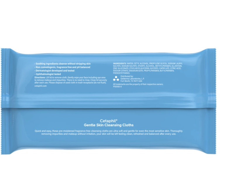 Cetaphil Gentle Skin Cleansing Cloths, 25 Count, Pack Of 2