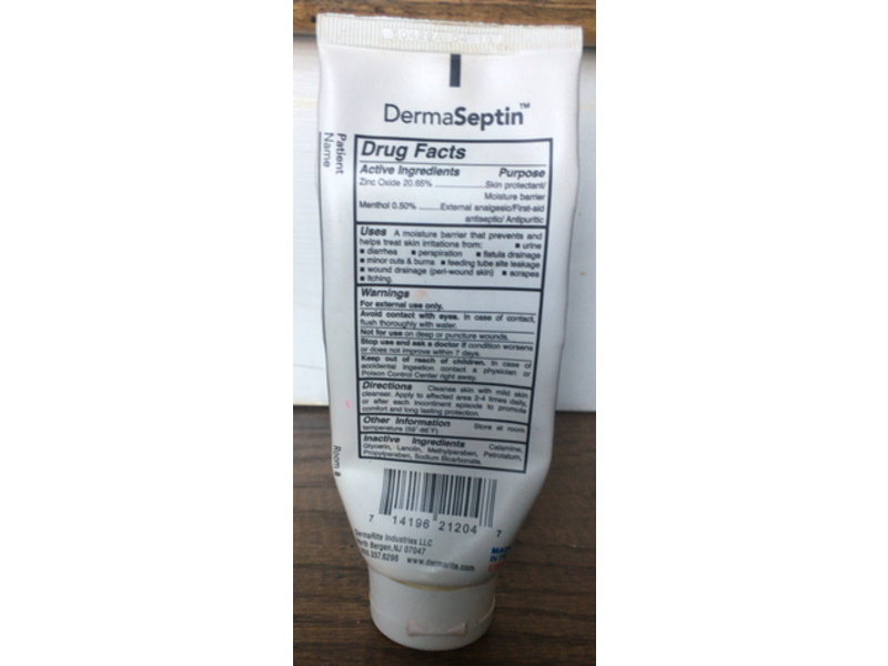 Dermarite Dermaseptin Ointment, Menthol, 4 oz/113 g
