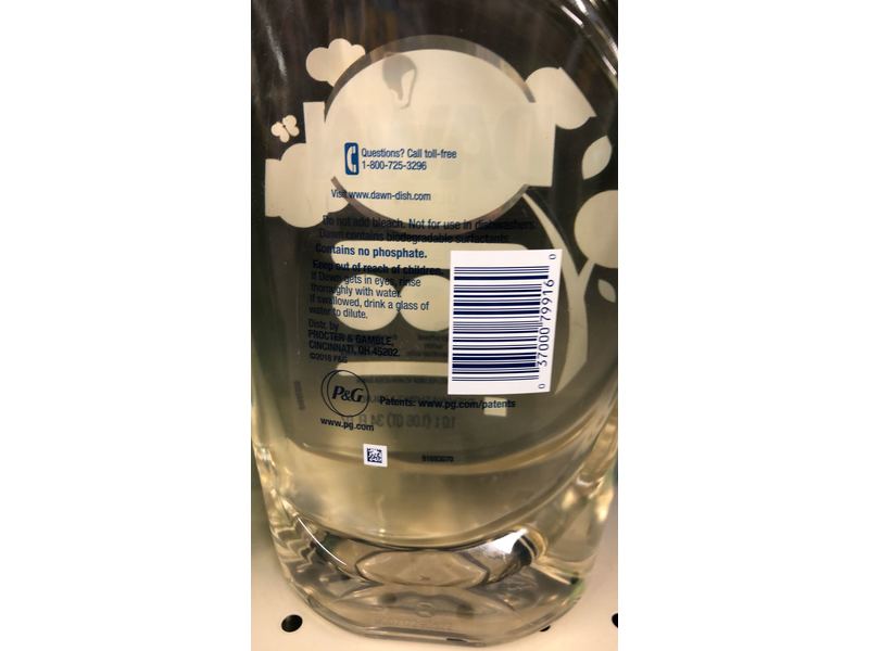 Dawn Ultra Pure Essentials Dishwashing Liquid, Lemon Essence Scent, 34 fl oz/1.0 L