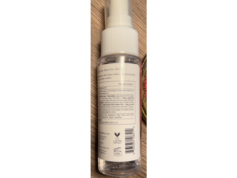 100% Pure Hand Sanitizer Spray, Tea Tree & Aloe, 1.7 fl oz/50 mL