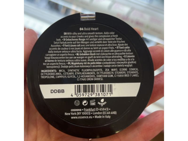 Essence Pure Nude Baked Blush Rouge, 04 Bold Heart ,0.24 oz/7 g