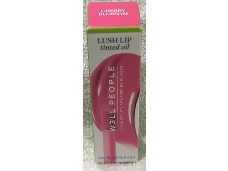 Well People Lush Lip Tinted Oil, Cherry Blossom, 0.14 fl oz/4.3 mL