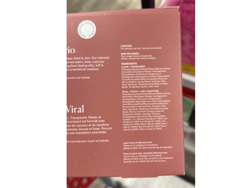 Naturium The Viral Lip Trio Set, Clear, Petal & Jam, 3.4 fl oz/10 mL