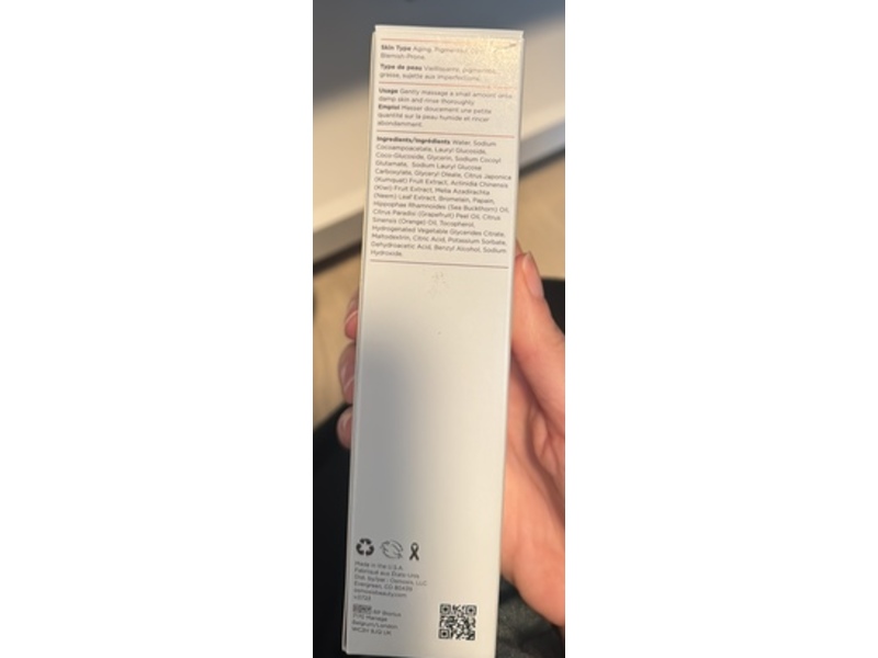 Osmosis Purify Enzyme Gentle Exfoliating Facial Cleanser Face Wash, 1.69 fl oz/50 mL