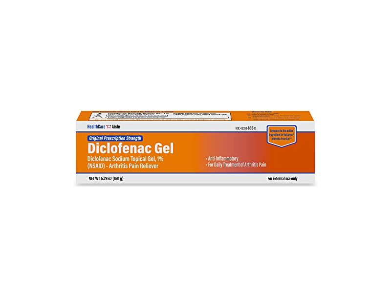 HealthCareAisle Diclofenac Gel Arthritis Pain Reliever, 5.29 oz/150 g