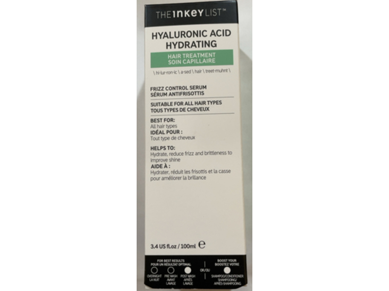 The Inkey Hyaluronic Acid Hydrating Hair Treatment, 3.4 fl oz/100 mL