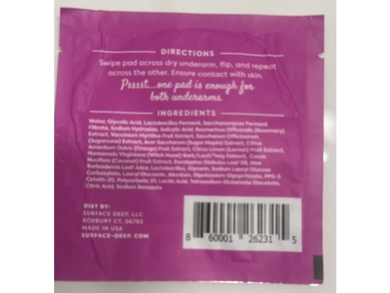 Surface Deep Anti-Odorant Pads, Pack Of 30