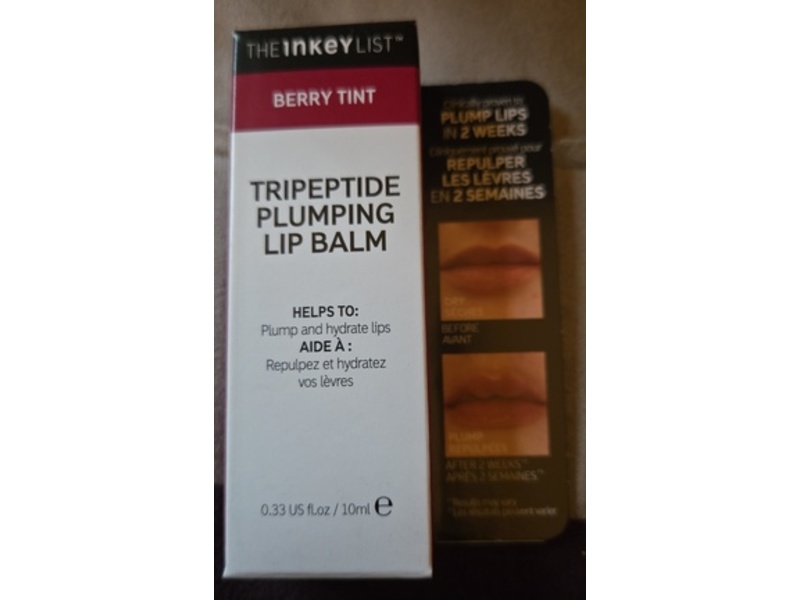 The Inkey List Tripeptide Plumping Lip Balm, Berry Tint, 0.33 fl oz/10 mL