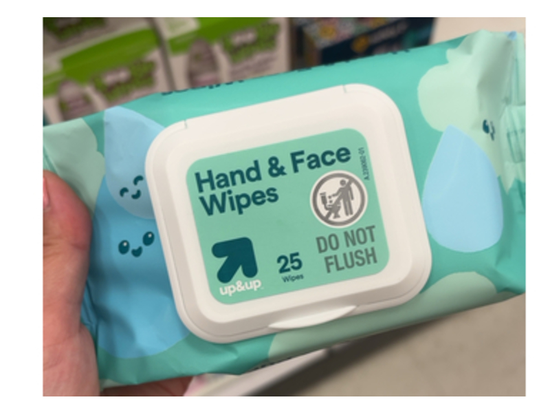 Up & Up Hand & Face Wipes, 25 Count
