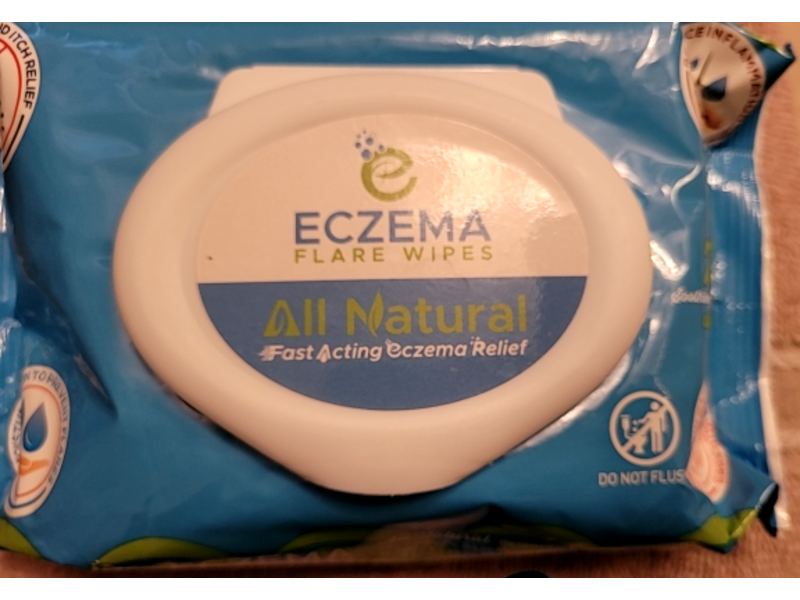 Eczema Flare Wipes All Natural Fast Acting Eczema Relief, 72 Count