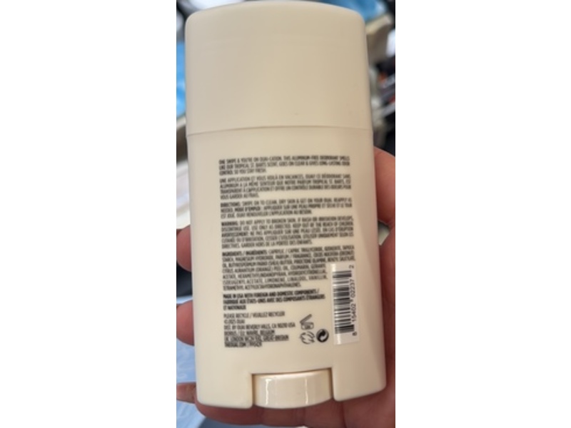 OUAI Deodorant, St. Barts, 2.5 oz/72 g