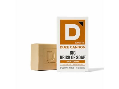 Duke Cannon Supply Co. Big Ass Brick Of Soap, Sawtooth Alpine Air + Cedarwood, 10 oz/283 g