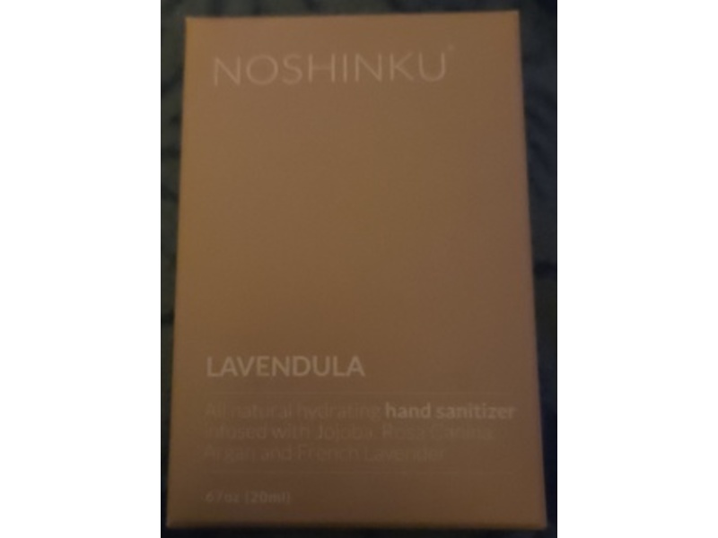 Noshinku Hand Sanitizer, Lavendula, 0.67 fl oz/20 mL, Pack Of 3