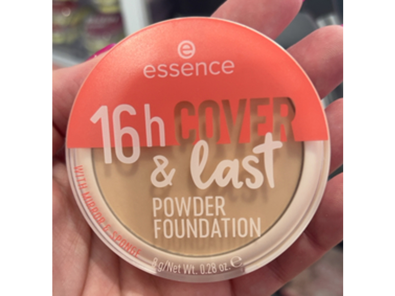 Essence 16h Cover & Last Powder Foundation, 03 Bright Beige, 0.28 oz/8 g