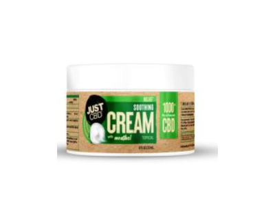 Just CBD Relief Soothing Cream, Unscented, 8 fl oz/237 mL