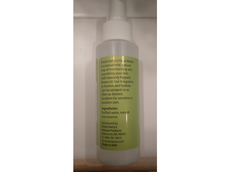 Uncle Harry's Floral Water, Rose, 4 fl oz/118 mL