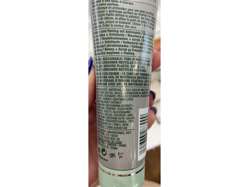 Clinique 2-In-1 Charcoal Mask + Scrub Anti-Pollution, 3.4 fl oz/100 mL