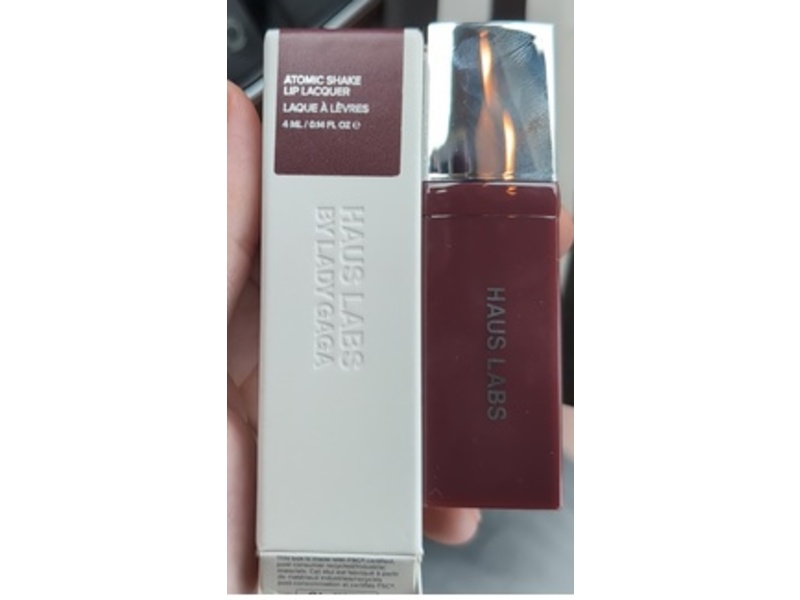 Haus Labs By Lady Gaga Atomic Shake Lip Lacquer, Mahogany, 0.14 fl oz/4 mL