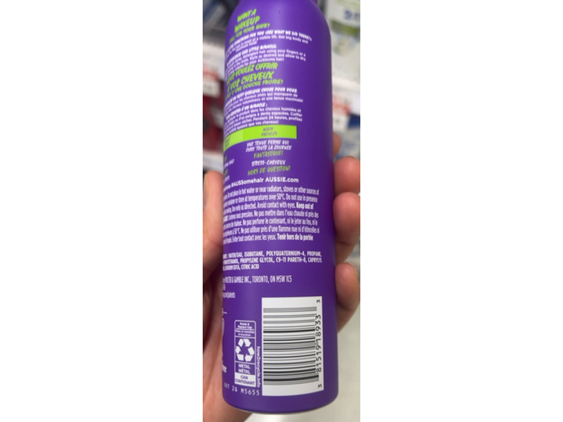 Aussie Instant Volume Mousse, 3 Strong Hold, 170 g
