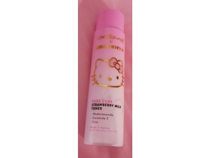 The Creme Shop Creme X Hello Kitty Pure Cure Strawberry Milk Toner, 6.76 fl oz/200 mL