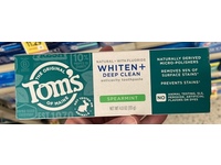 Tom's Of Maine Whiten + Deep Clean Anticavity Toothpaste, Spearmint, 4 oz/113 g - thumbnail 2