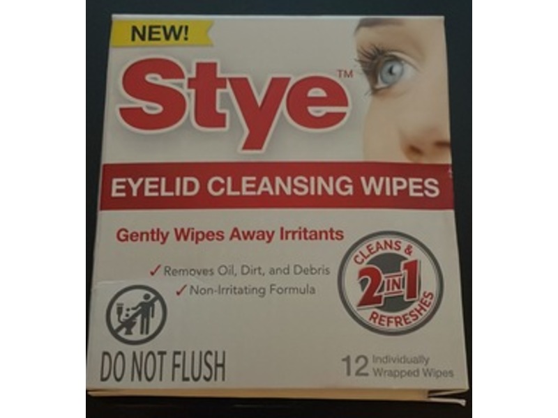 Stye Eyelid Cleansing Wipes, 12 Count
