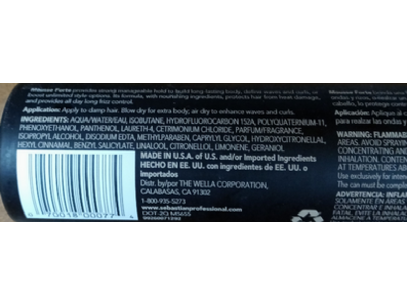 Sebastian Professional, Mousse Forte