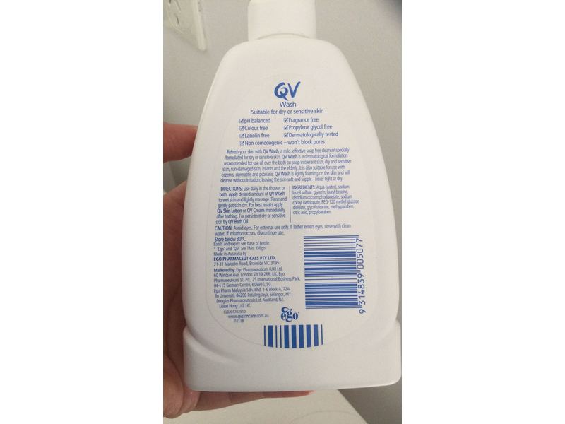 Qv Wash, Soap Free, 250 mL